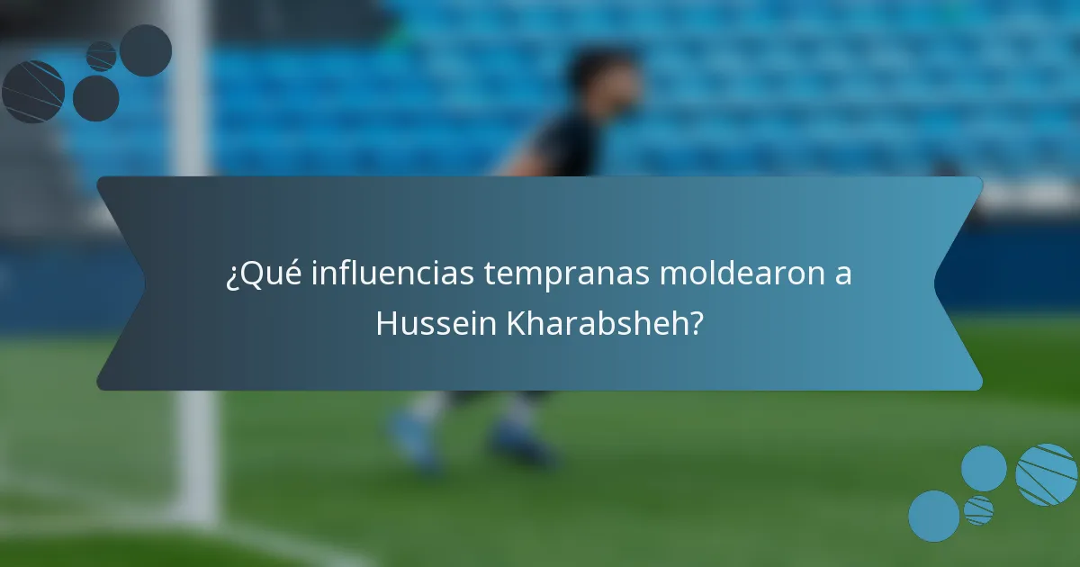 ¿Qué influencias tempranas moldearon a Hussein Kharabsheh?